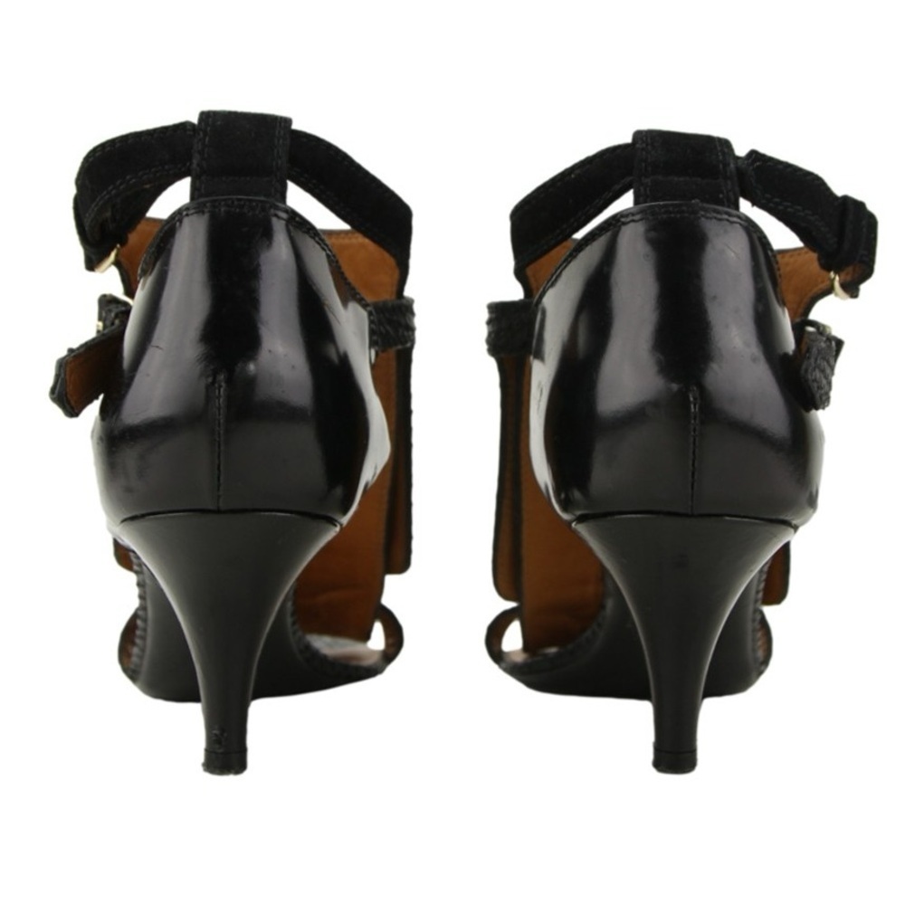 Givenchy Black Snake-Embossed Python Leather Ankle Strap Heels – EU 37 / US 7 - Picture 6 of 16